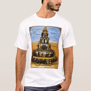 piramide van het kapitalistische systeem t-shirt