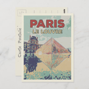Piramide van het Louvre, Frankrijk Briefkaart