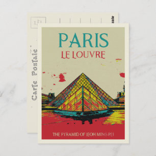 Piramide van het Louvre, Frankrijk Briefkaart
