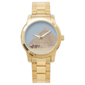 Piramide van Khafre en een rij chariots Horloge