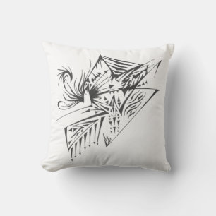 Piramide Zwart Wit Abstract Tribal Tattoo Kunst Kussen