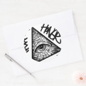 Piramideoog Ronde Sticker (Envelop)