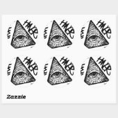 Piramideoog Ronde Sticker (Vel)
