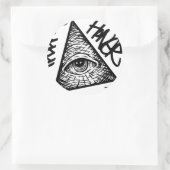 Piramideoog Ronde Sticker (Tas)