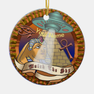 Piramides Buitenaards Ruimteschip Keramisch Ornament