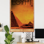  piramides Egyptische reisposter Poster (Thuiskantoor)