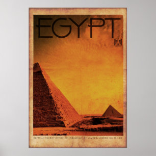  piramides Egyptische reisposter Poster