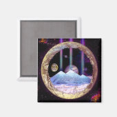 Piramides en Planet Earth Artwork Magneet (Voorkant / Achterkant)