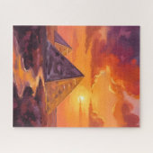 Piramides van Egypte Zonsondergang Reizen Legpuzzel (Horizontaal)