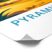 Piramides van Gizeh Egypte Reisprint Poster (Hoek)