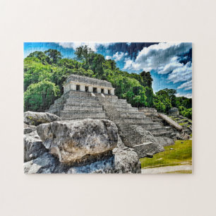 Piramides van Mexico. Legpuzzel