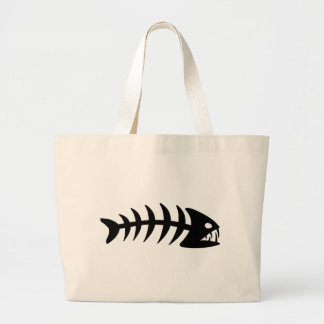 Piranha Fish Bone Grote Tote Bag