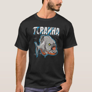 Piranha fluisteraar Visaquarist Vis houden 3 T-shirt