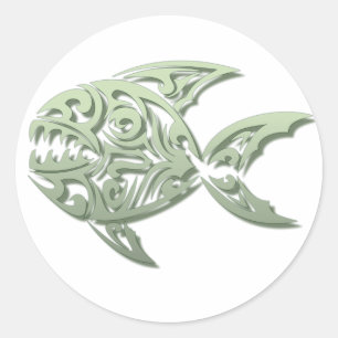Piranha Ronde Sticker