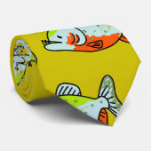 Piranha Wallpaper Stropdas (Opgerold)