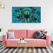 Piranhas Canvas Afdruk (Insitu (Woonkamer))
