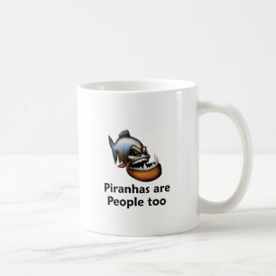 Piranhas zijn ook mensen koffiemok