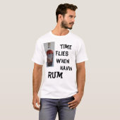 pirat4e, tijd, vliegen, wanneer, havin, rum t-shirt (Voorkant volledig)