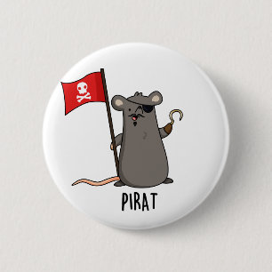 Pirat Funny Pirate Rat Pun Ronde Button 5,7 Cm