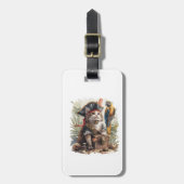 Pirat Kat Schat Bagagelabel (Voorkant verticaal)