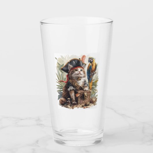 Pirat Kat Schat Glas (Voorkant)