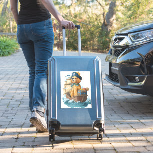 Pirat Poodle � Grappige Zee Hond Sticker