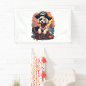 Pirat Poodle Plundering Spandoek (Insitu)