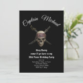 Pirate 30th Birthday Party Invitation (Debout devant)