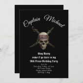Pirate 30th Birthday Party Invitation (Devant / Derrière)