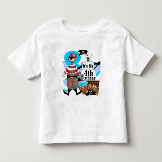 Pirate 4e Verjaardag Tshirts en geschenken (Voorkant)