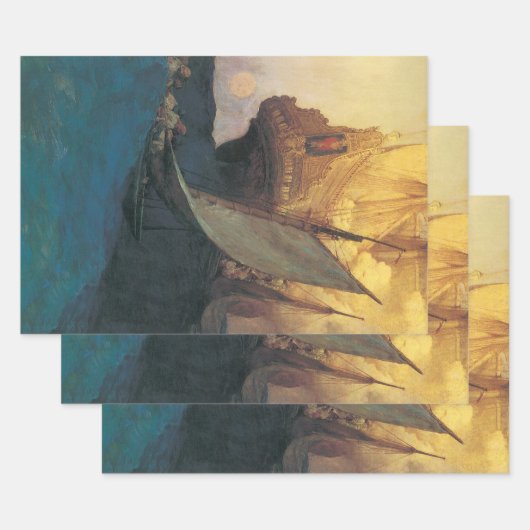  Pirate, aanval op een Galleon door Howard Pyle Inpakpapier Vel (Set)