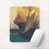  Pirate, aanval op een Galleon door Howard Pyle Muismat (Met muis)
