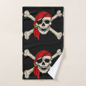 Pirate Abstrait, ajouter du texte (Serviette à main)