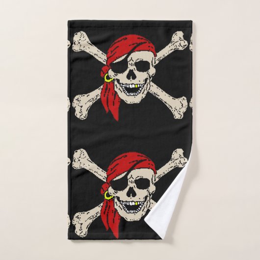 Pirate Abstrait, ajouter du texte (Serviette à main)