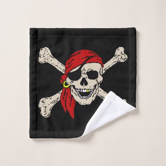 Pirate Abstrait, ajouter du texte (Gant de toilette)