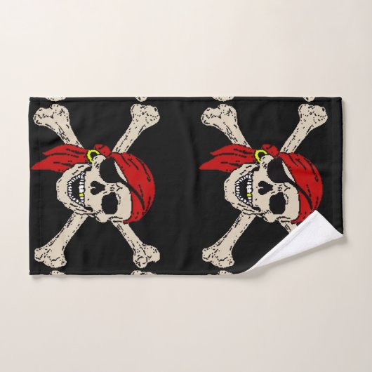 Pirate Abstrait, ajouter du texte (Serviette à main)