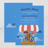 Pirate Adventure Birthday Party Invitations Kaart (Voorkant / Achterkant)