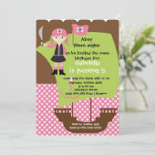 Pirate Ahoy Mates Anniversaire Fête Invitation Fil (Debout devant)