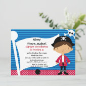 Pirate Ahoy Mates Anniversaire Fête Invitation Gar (Debout devant)