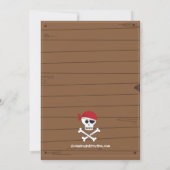 Pirate Ahoy Mates Boy Birthday Party Invitation Kaart (Achterkant)