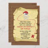 Pirate Ahoy Mates Invitation à la fête d'anniversa (Devant / Derrière)