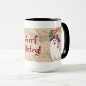 Pirate American Eskimo Chien Mug (Devant droit)