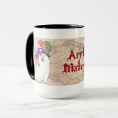 Pirate American Eskimo Chien Mug (Devant gauche)