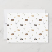 Pirate Animals Foto Verjaardagsfeest Kaart (Achterkant)