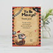 Pirate Anniversaire Carte de remerciements (Debout devant)