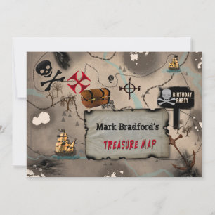 PIRATE ANNIVERSAIRE - CARTE DU TRÉSOR