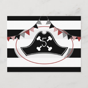 Pirate Anniversaire Carte postale Invitation