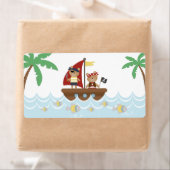 Pirate Anniversaire Fête Bouteille d'eau Étiquette (En situation)