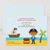 Pirate Anniversaire Fête Capitaine Invitation (Devant / Derrière)