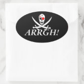 Pirate ARGH Ovale Sticker (Tas)